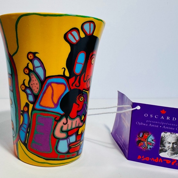 Norval Morrisseau ‘Looking through Portal’ Porcelain Mug - Picture 2 of 15